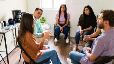 young adults in therapy - Road to Healing Counseling Group photo of young adults in therapy